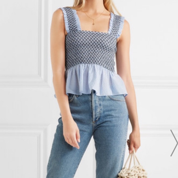 Ganni Tops - Ganni shirred tank